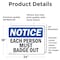 Signmission Each Person Must Badge Out, 24 in W x Rectangle, Vinyl Decal OS-2PACK-NS-D-1824-L-11606 - alternate 6